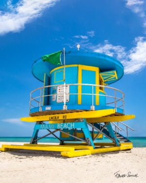 Lifeguard Tower Lincoln Rd Left Side Portrait